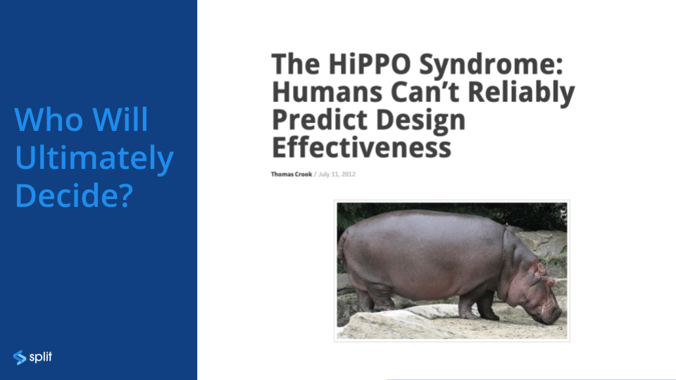 The HiPPO Syndrome: Humans Can't Reliably Predict Design Effectiveness.